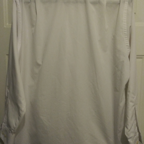 Van Heusen Men's White Long Sleeve Wrinkle Free Dress Shirt Neck 15.5 #M-11 - Picture 4 of 5